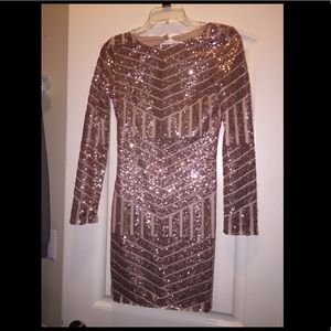 Sequin long sleeve dress